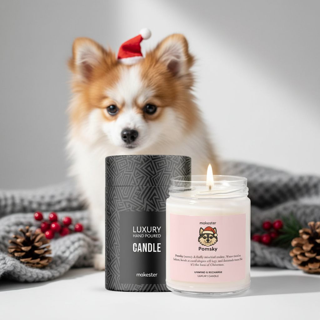 Pomsky Christmas