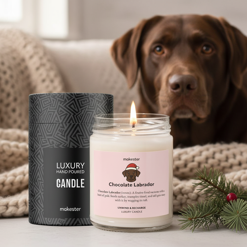 Chocolate Labrador Christmas