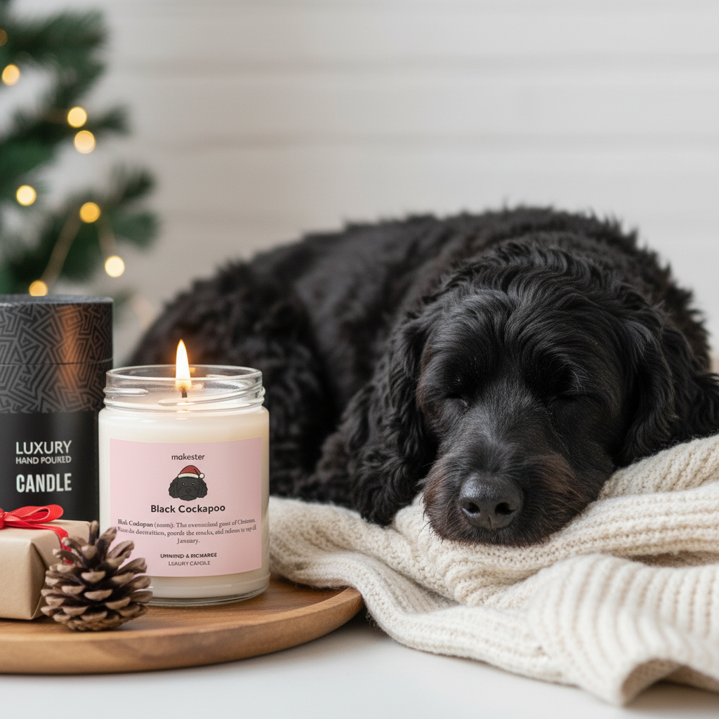 Black Cockapoo Christmas