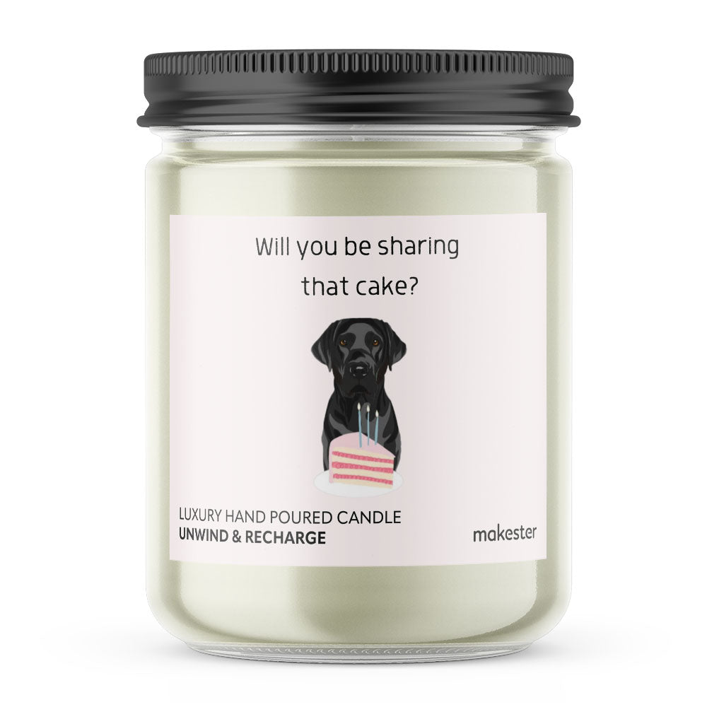 Sharing Cake Black Labrador