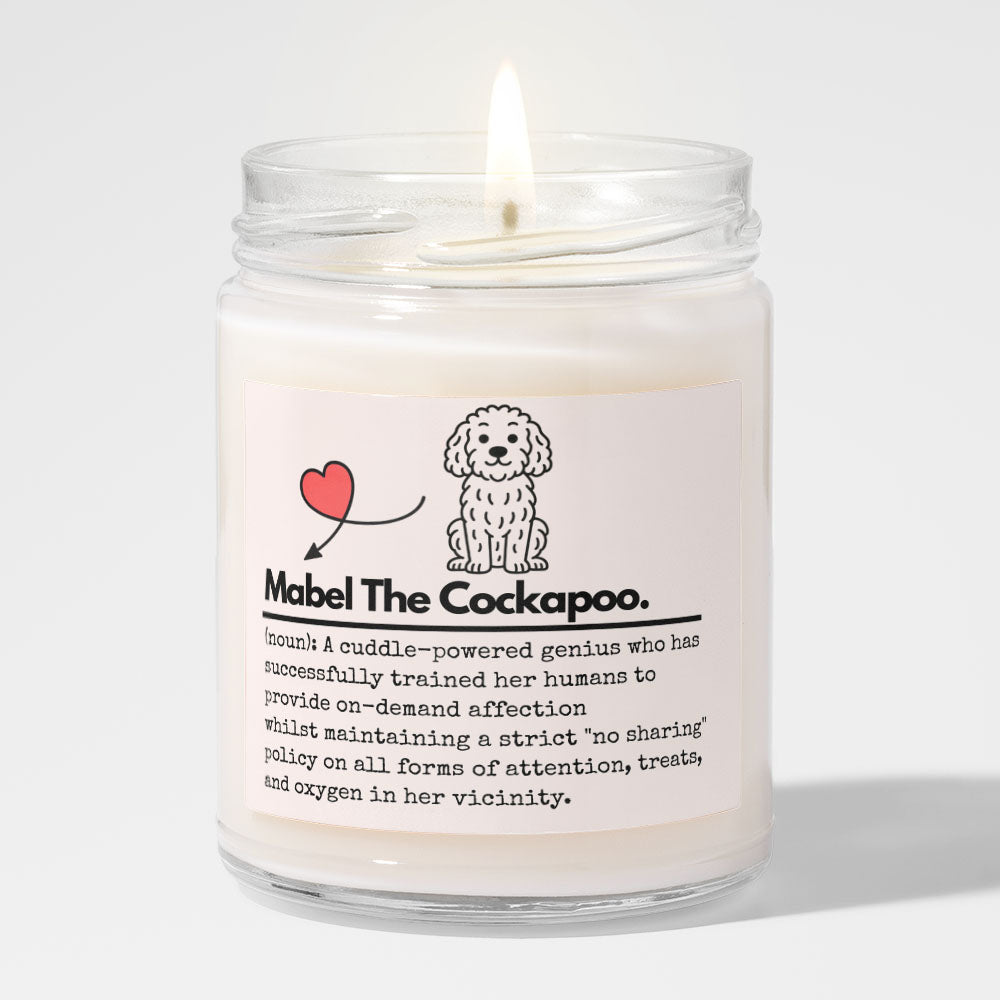 Personalised Dog Definition Candle