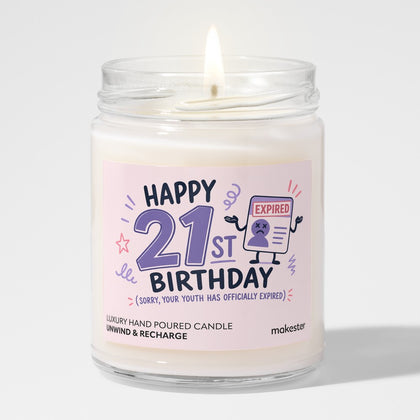 Girlfriend's 21st Birthday Candle