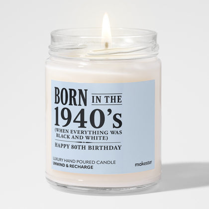 80th Birthday Black And White