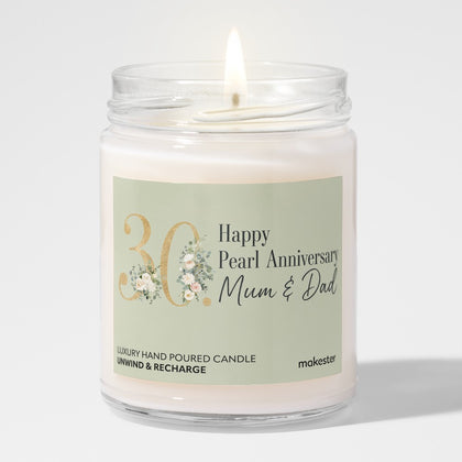 Thirtieth Pearl Anniversary Mum Dad