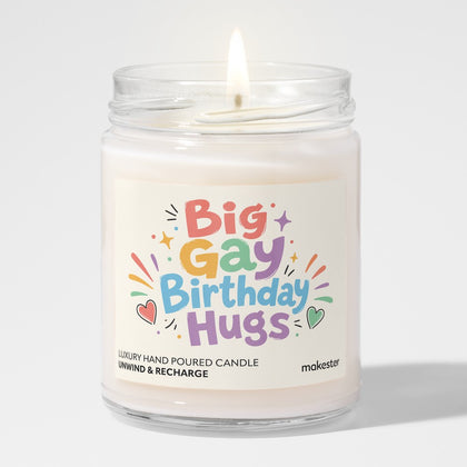 Big Birthday Hugs Candle
