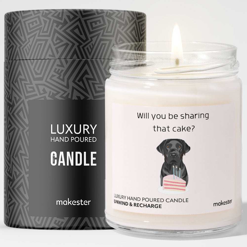 Sharing Cake Black Labrador