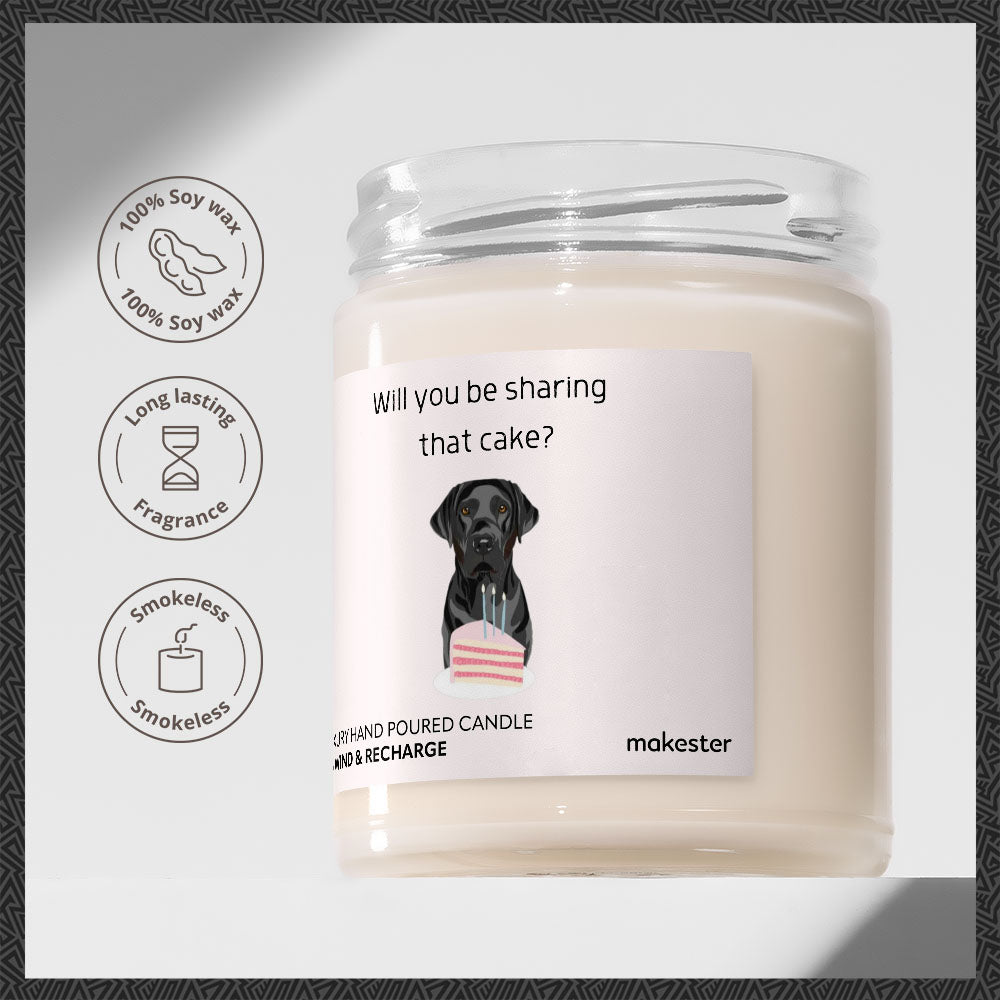 Sharing Cake Black Labrador