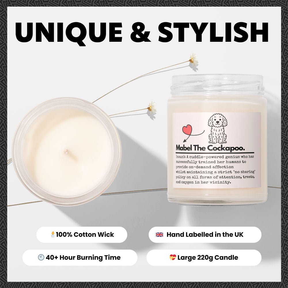 Personalised Dog Definition Candle