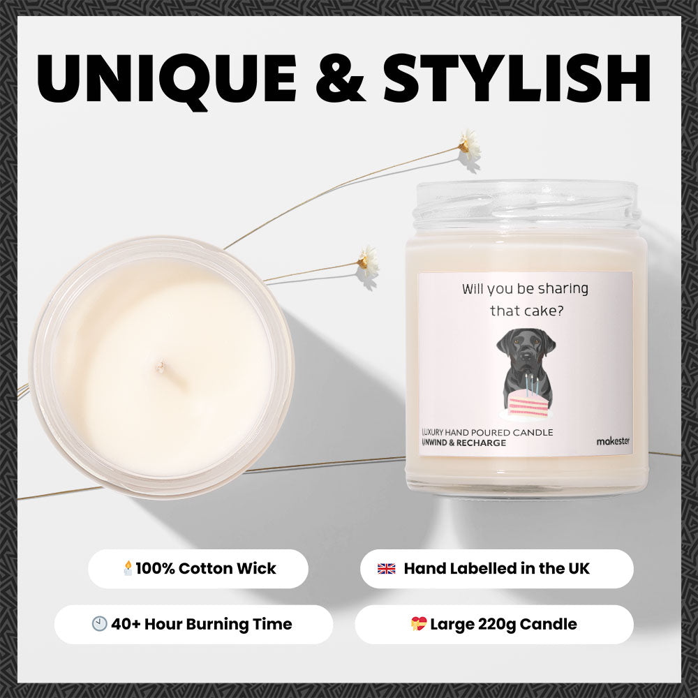 Sharing Cake Black Labrador