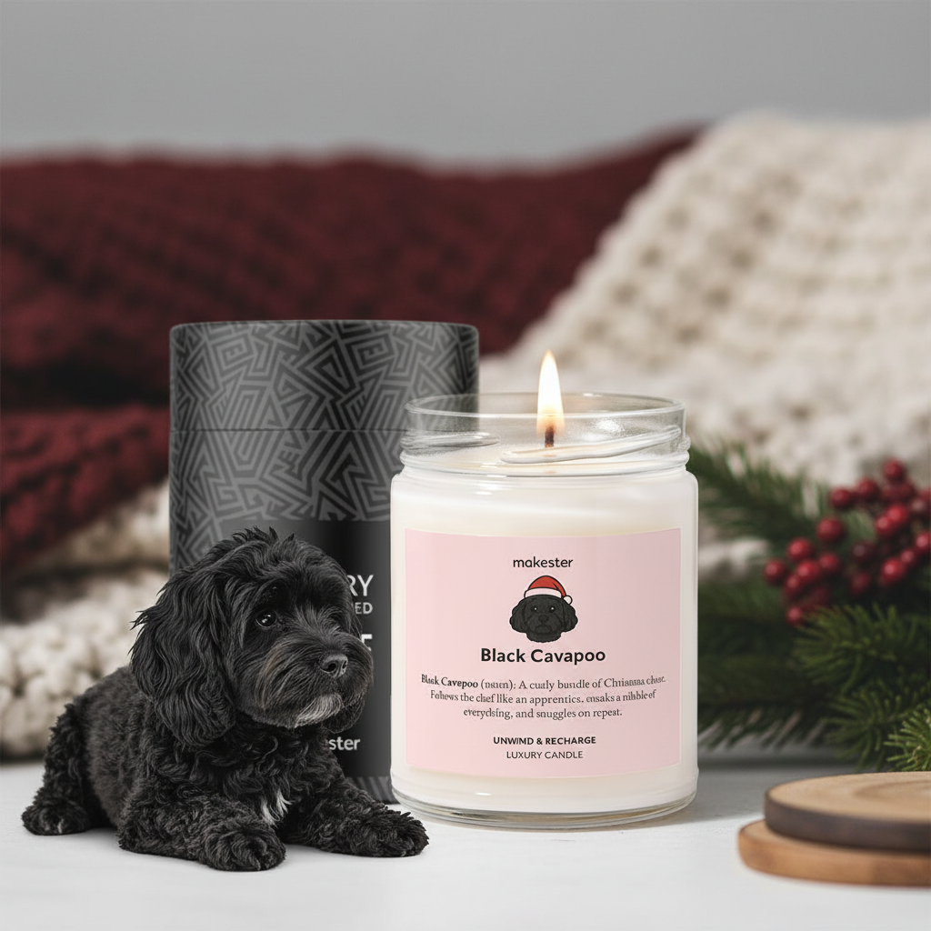 Black Cavapoo Christmas