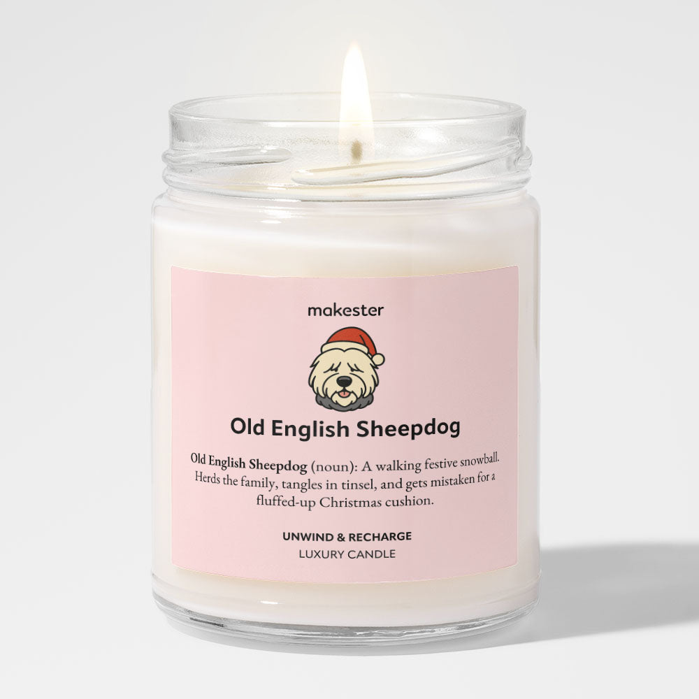 English Sheepdog Christmas
