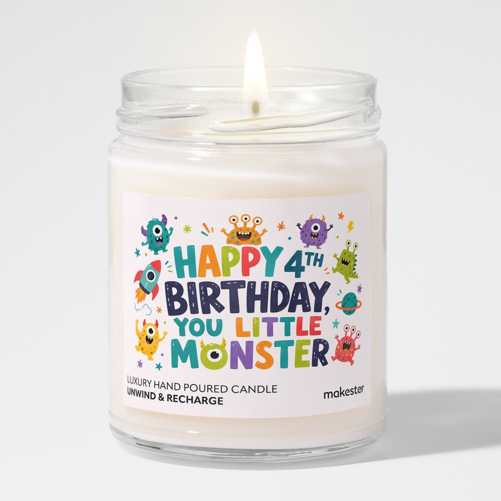 Fourth Birthday Little Monster