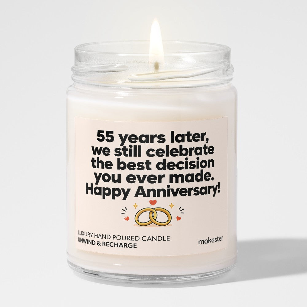 55th Anniversary Celebration Candle