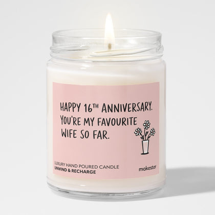 Sixteenth Anniversary Favourite Wife