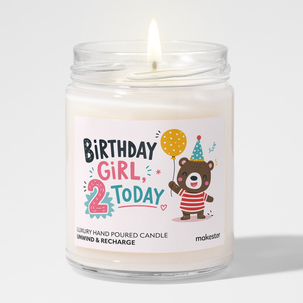 Second Birthday Girl Candle