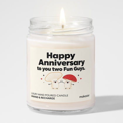 Fun Guys Anniversary Candle