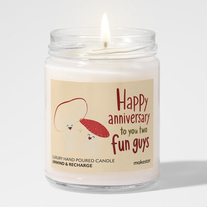 Fun Guys Anniversary Candle