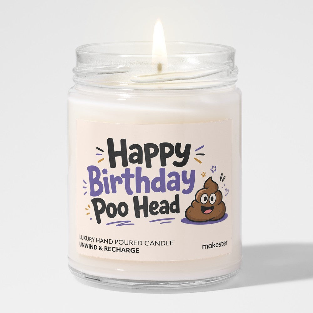 Poo Head Birthday Candle