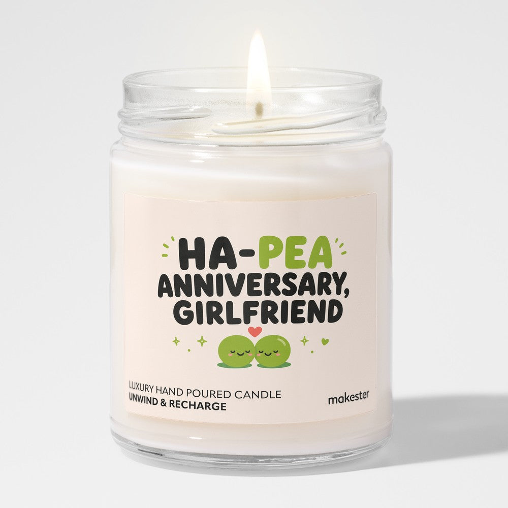 Ha-pea Anniversary Girlfriend Candle