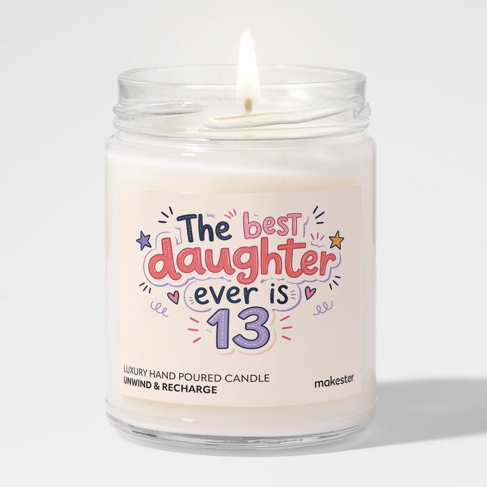 Thirteenth Birthday Daughter Candle
