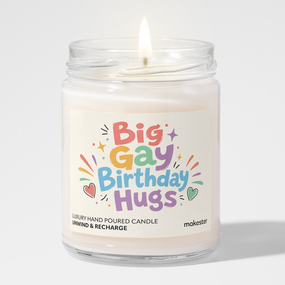 Big Birthday Hugs Candle