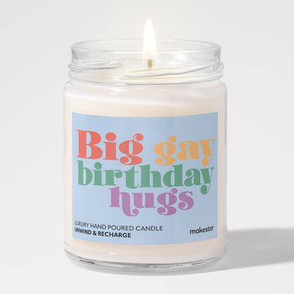 Big Birthday Hugs Candle