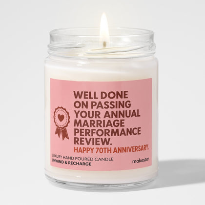 70th Marriage Performance Review
