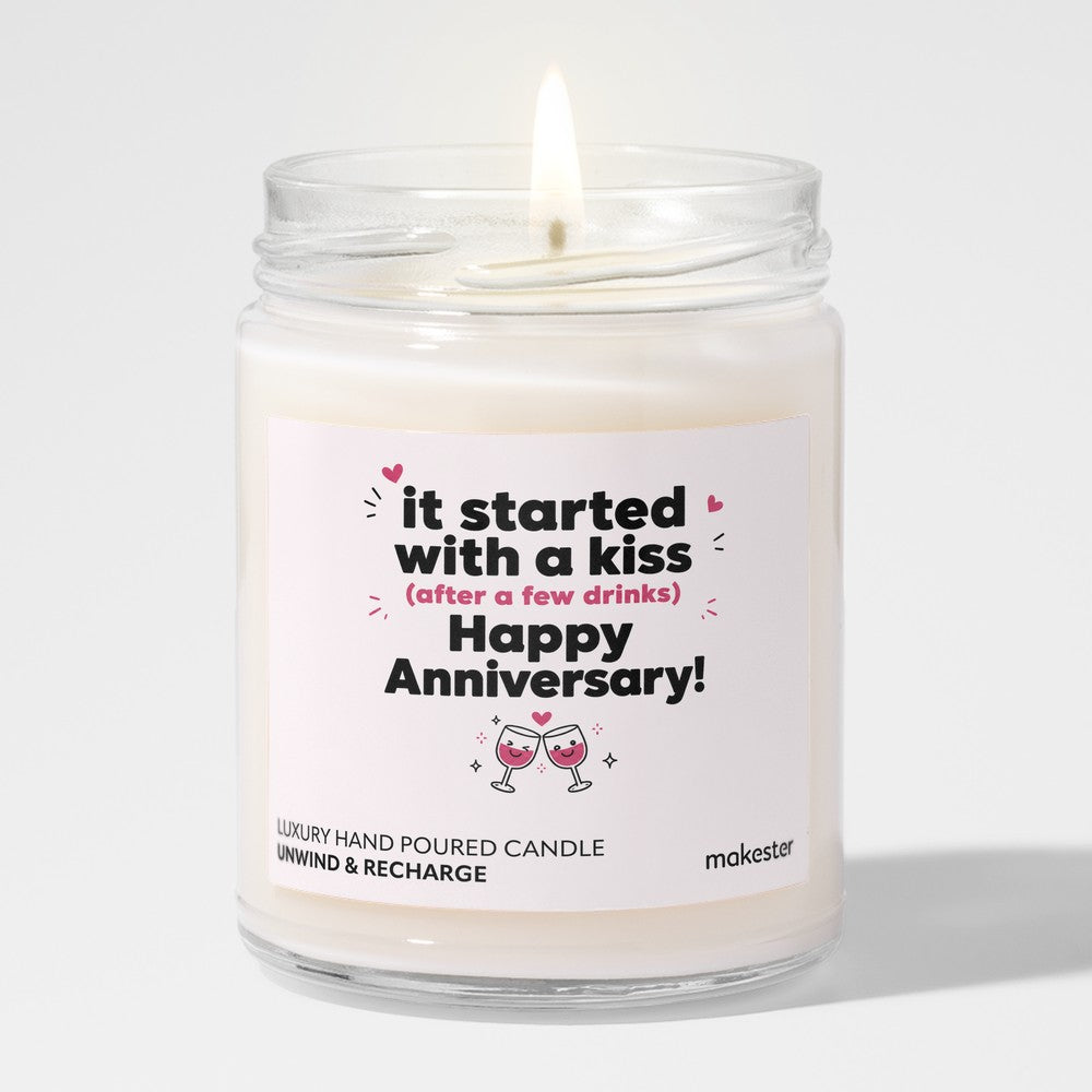 Anniversary Kiss Candle