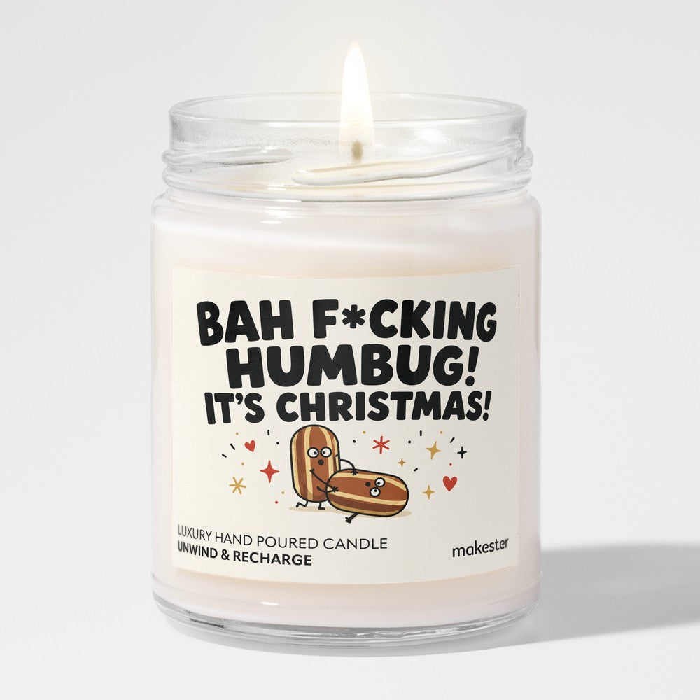 Bah Humbug Christmas Candle