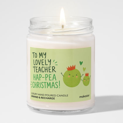 Lovely Teacher Hap-pea Christmas