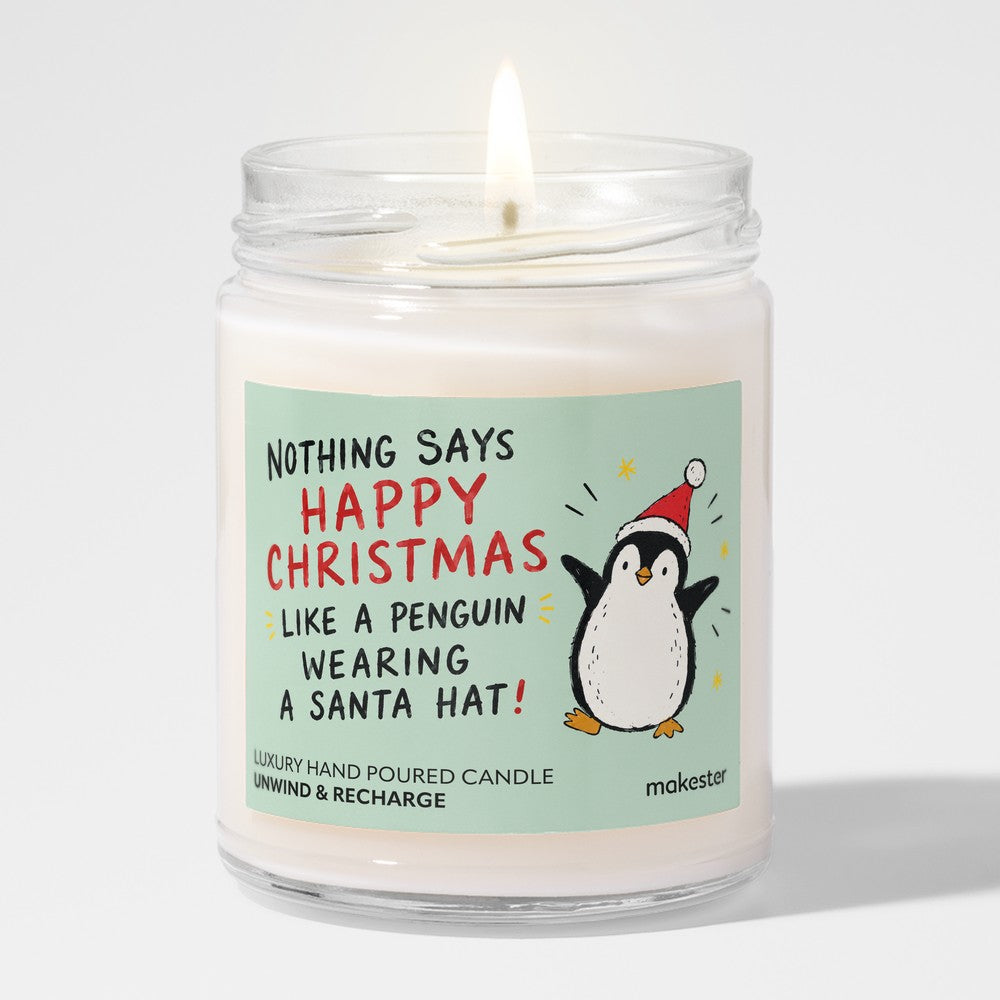 Penguin Santa Christmas Cheer