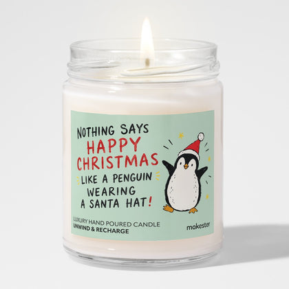 Penguin Santa Christmas Cheer