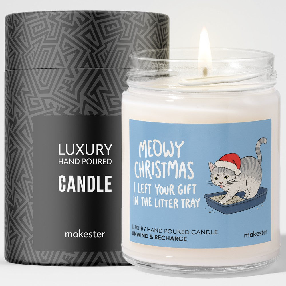 Meowy Christmas Litter Tray