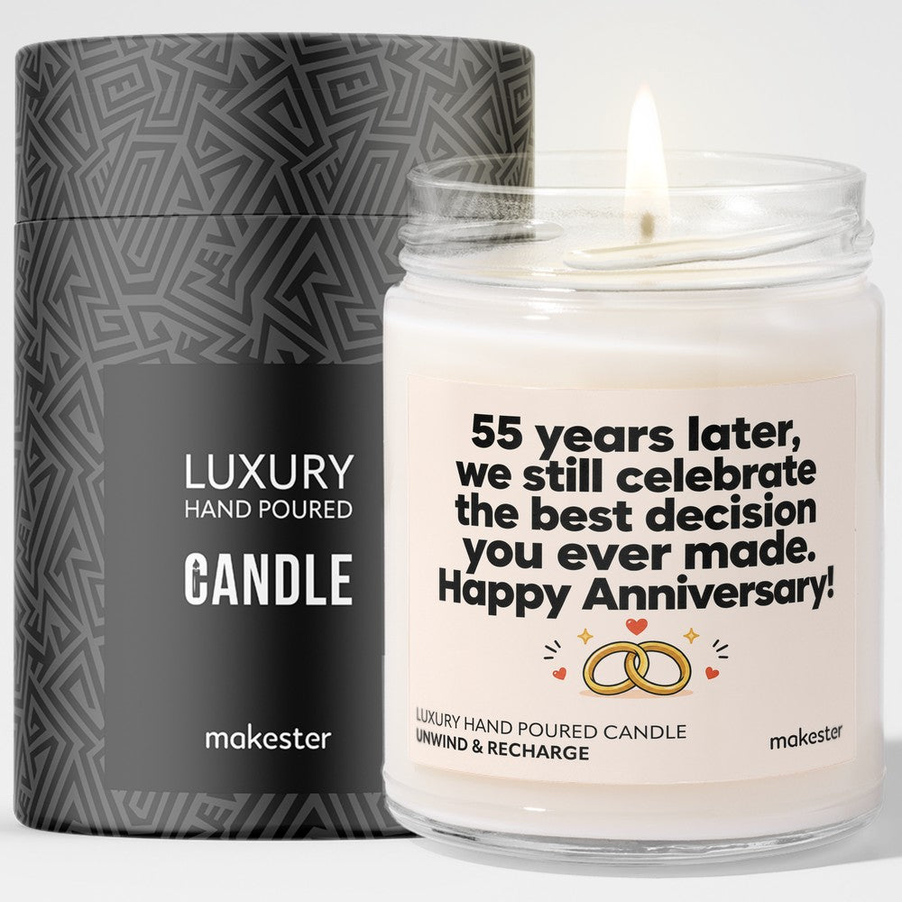 55th Anniversary Celebration Candle
