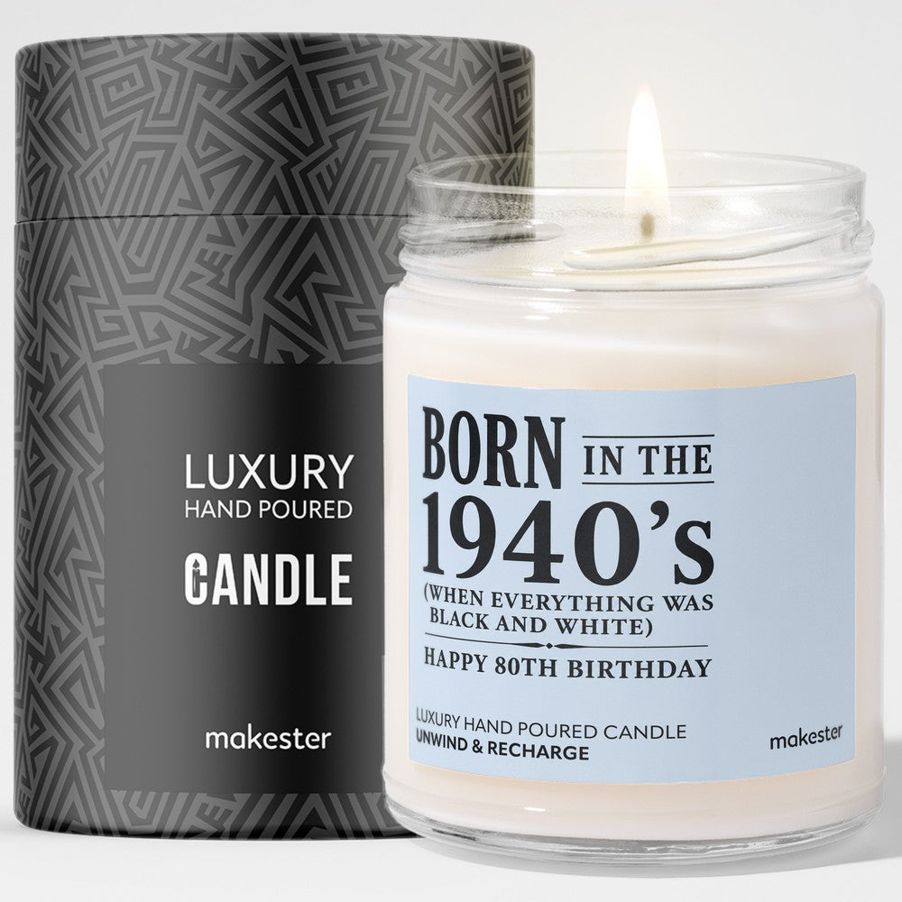 80th Birthday Black And White