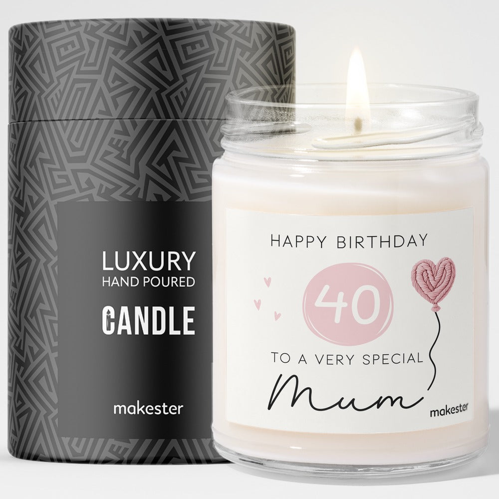 40th Birthday Gifts for Mum with gift tube