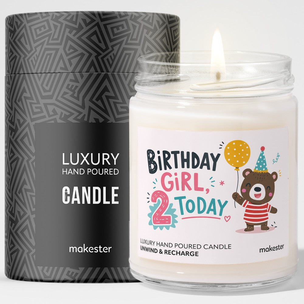 Second Birthday Girl Candle