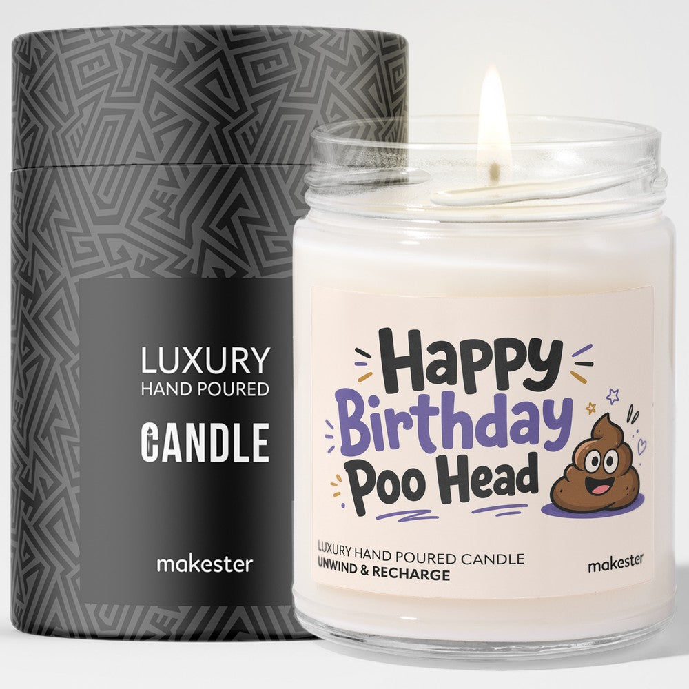 Poo Head Birthday Candle
