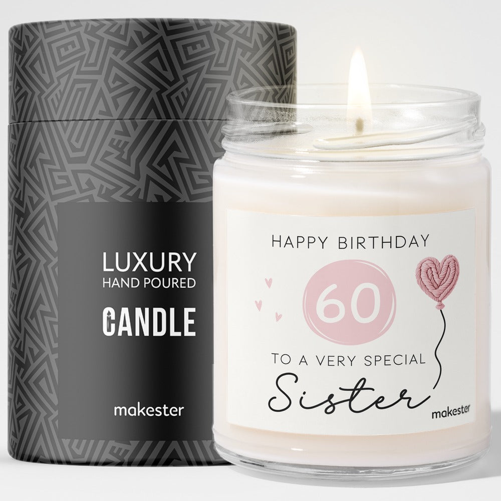 Sister 60th Birthday with gift tube