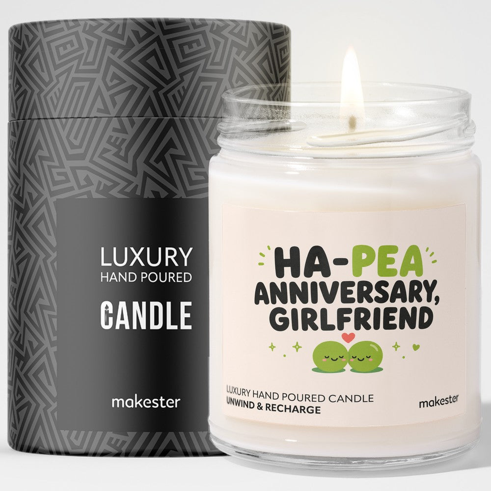Ha-pea Anniversary Girlfriend Candle