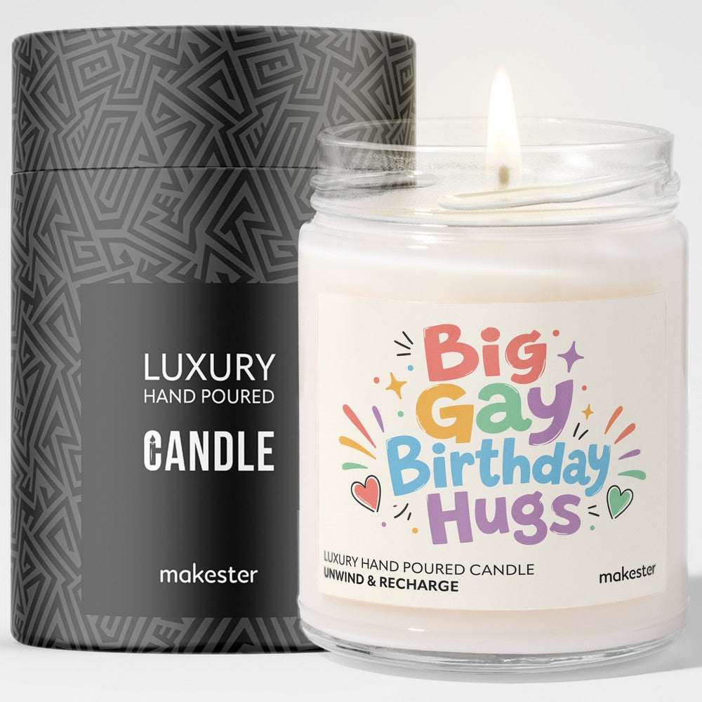 Big Birthday Hugs Candle