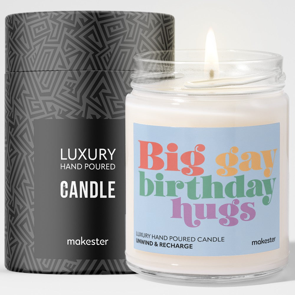 Big Birthday Hugs Candle