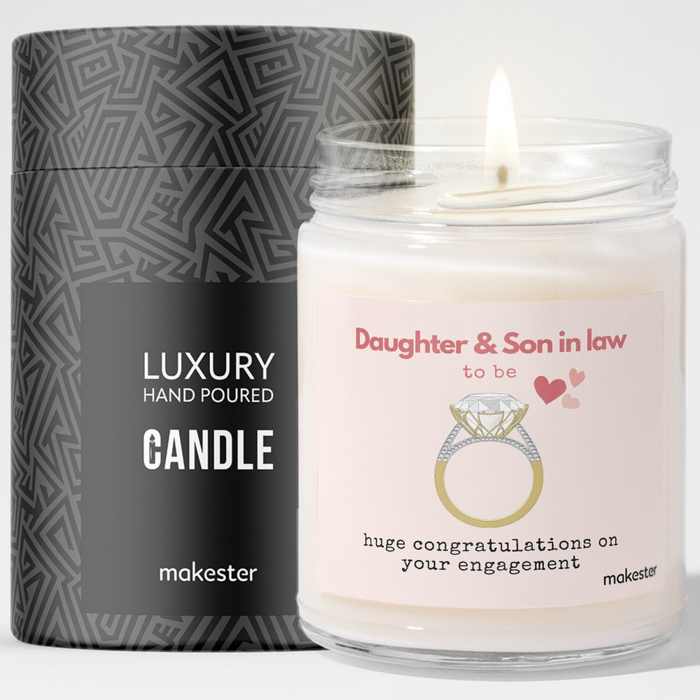 Daughter and Future Son in Law Engagement with gift tube