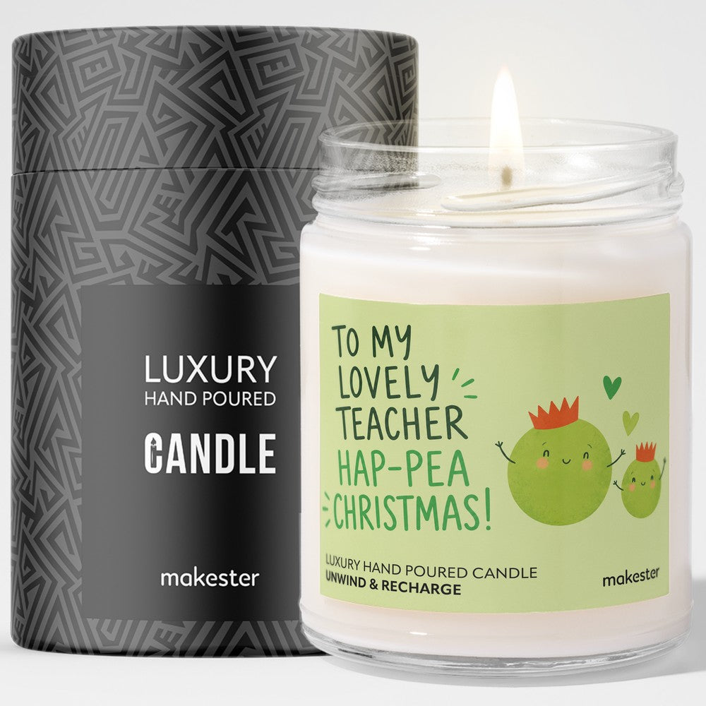 Lovely Teacher Hap-pea Christmas