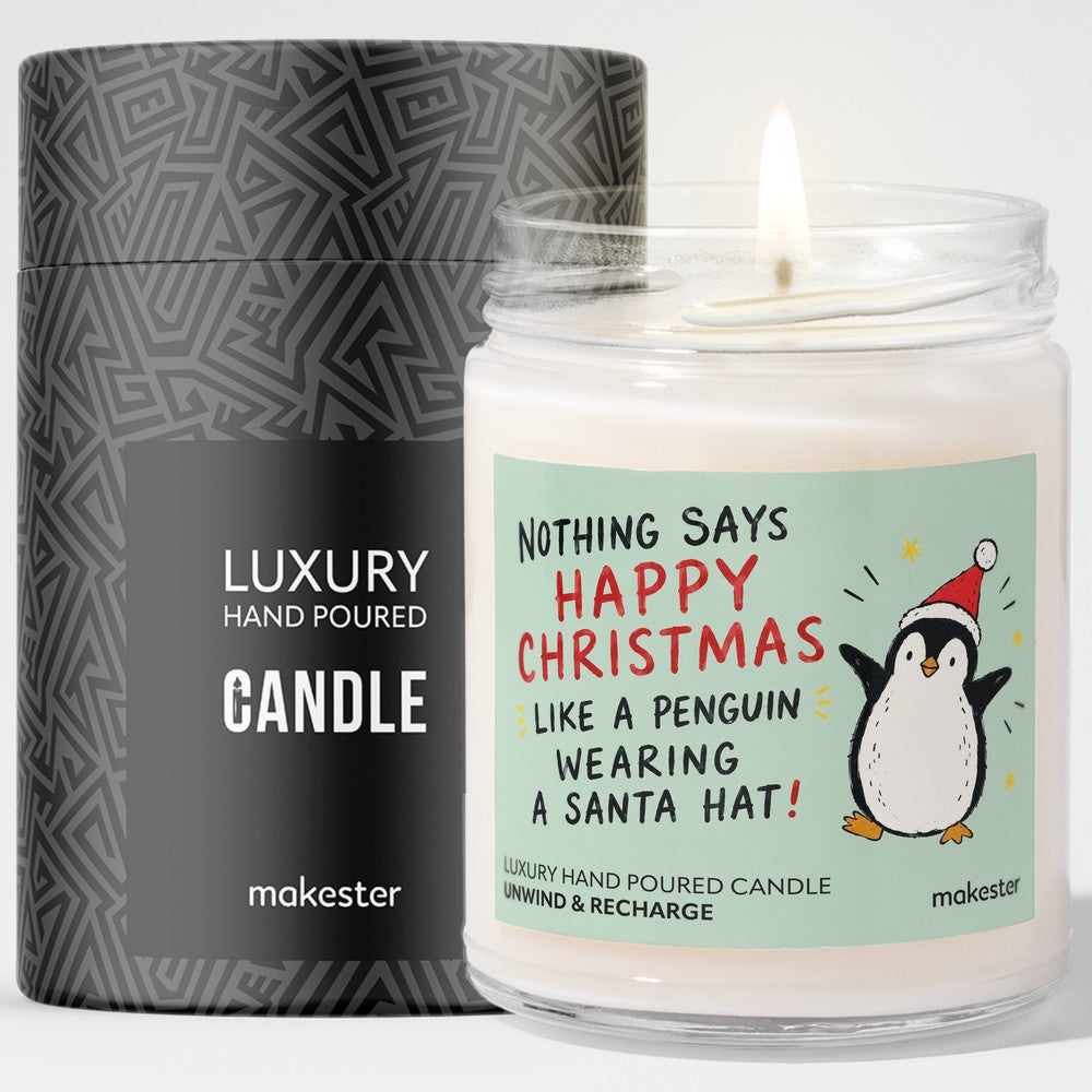 Penguin Santa Christmas Cheer