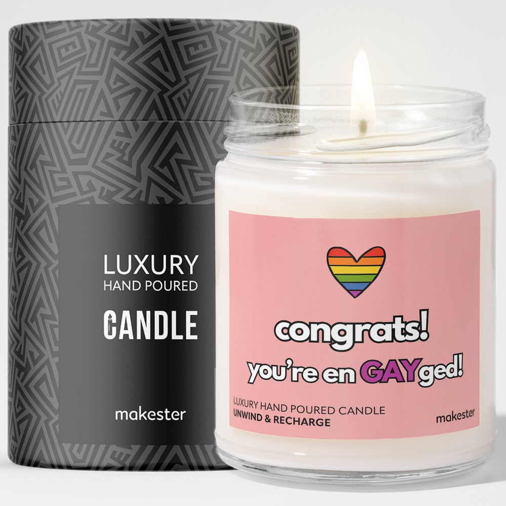 Engagement Gift for Gay Couple with gift tube