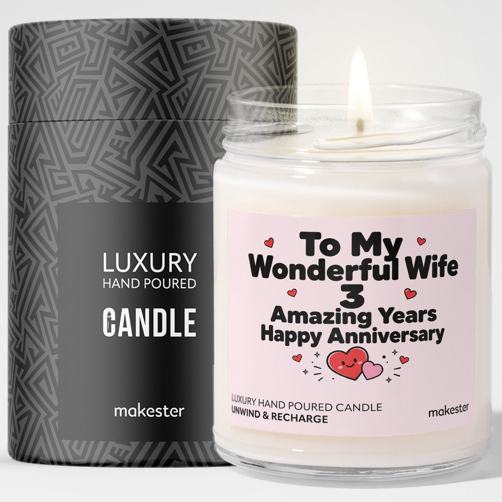 Wife Third Anniversary Wonderful