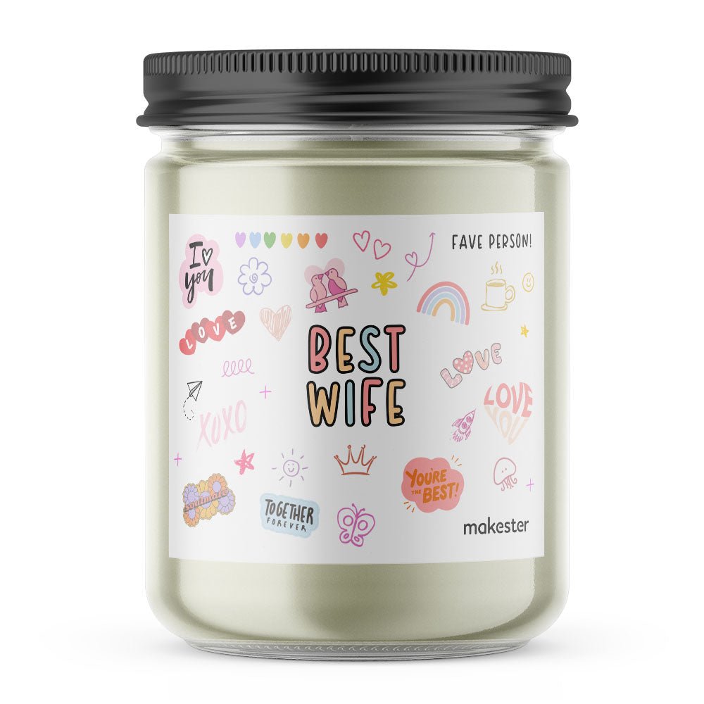 Best Wife Sketch - Makester Candles - 