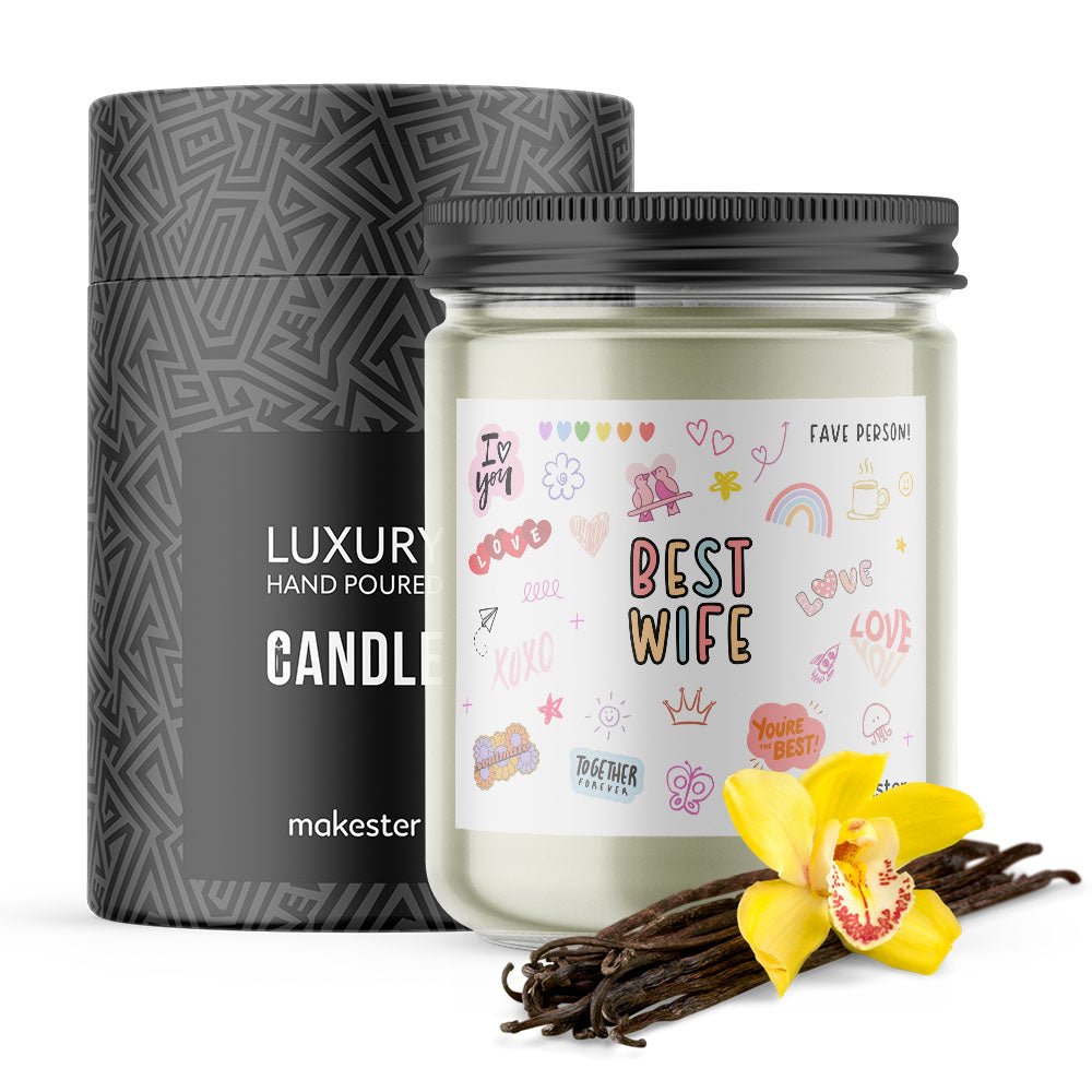 Best Wife Sketch - Makester Candles - 