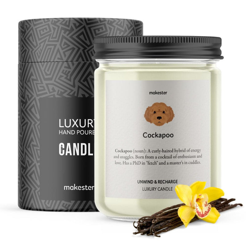 Cockapoo Candle Gift - Luxury Soy Wax - Cockapoo Gifts - Vanilla ...